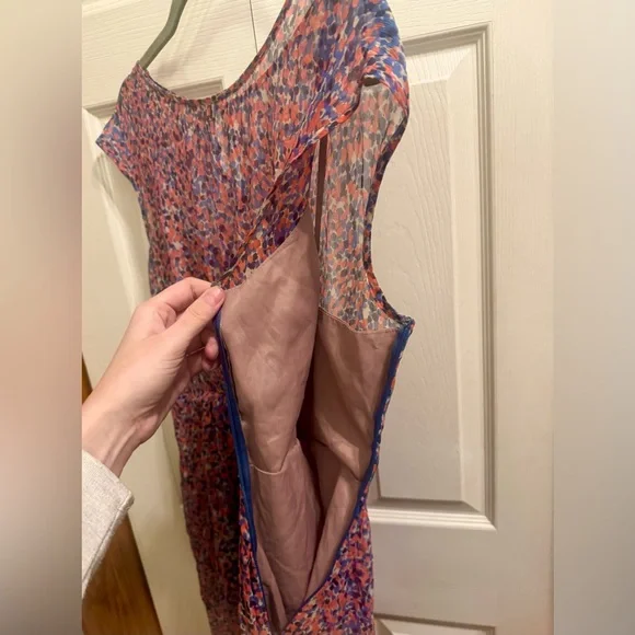 J. Crew Sweet Meadow Silk Dress Size 10 - Picture 4 of 6